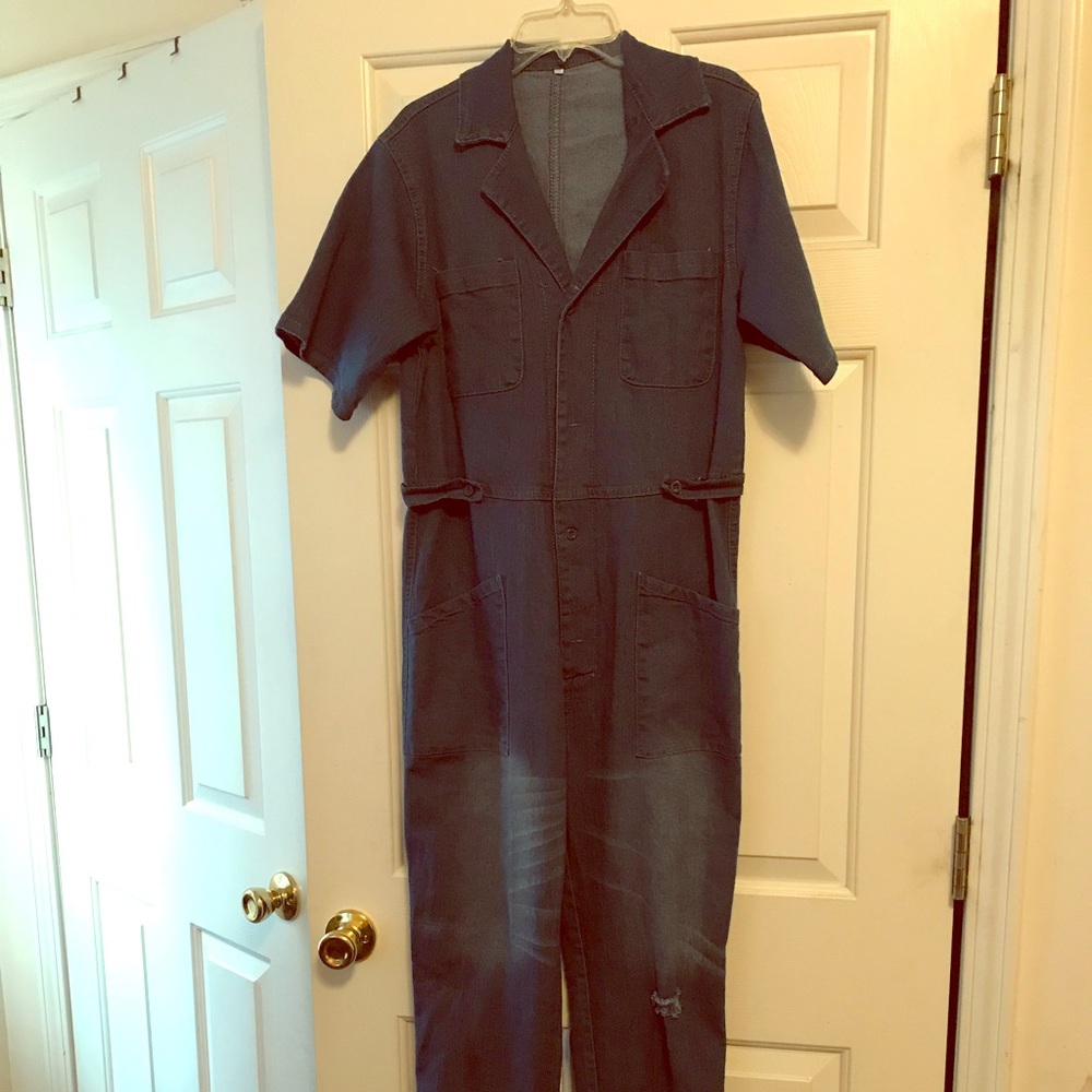 Denim pantsuit